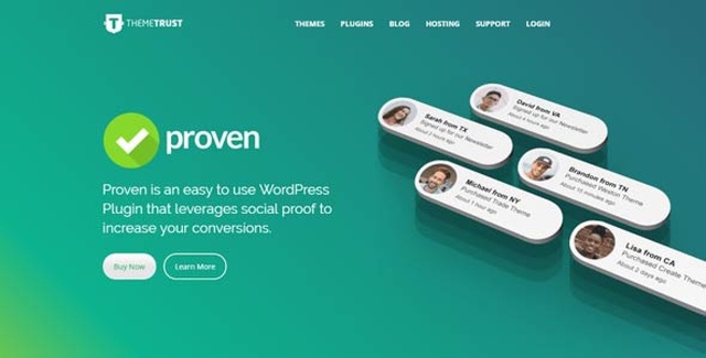 Proven social proof WordPress plugin notification display on a WooCommerce store