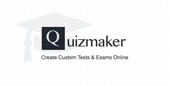 Quizmaker WordPress plugin interface showing exam creation and certificate download options