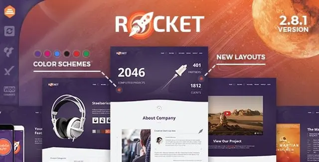 Rocket creative multipurpose WordPress theme demo preview
