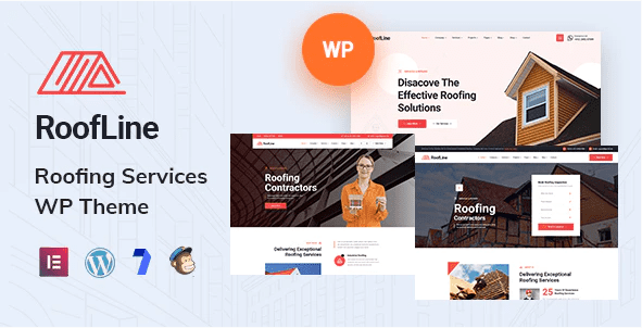 RoofLine roofing services WordPress theme homepage design