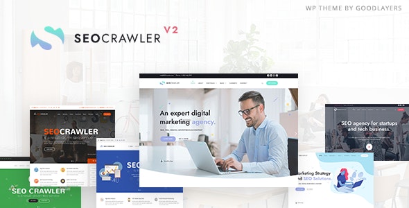 SEOCrawler SEO and Marketing Agency WordPress Theme dashboard preview