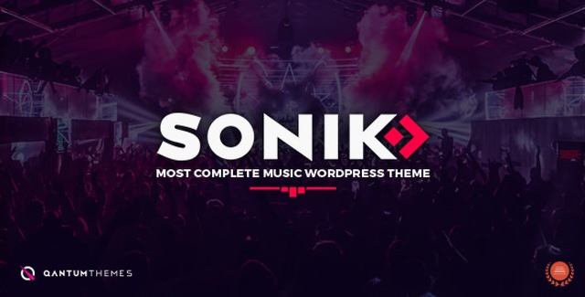 SONIK responsive music WordPress theme demo preview