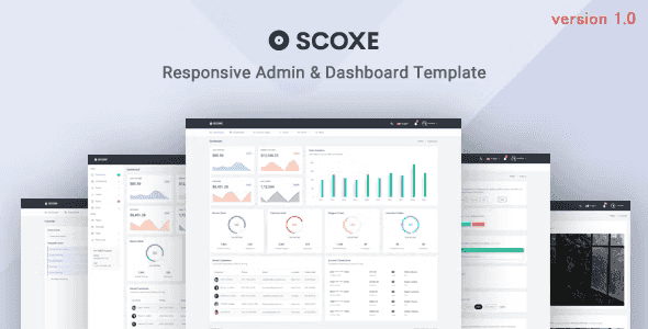 Scoxe HTML admin template dashboard interface with responsive layout