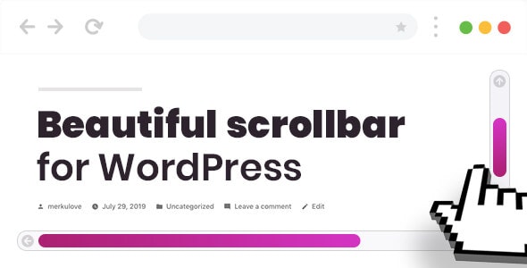 Custom scrollbar WordPress plugin Scroller showing stylized scrollbar design