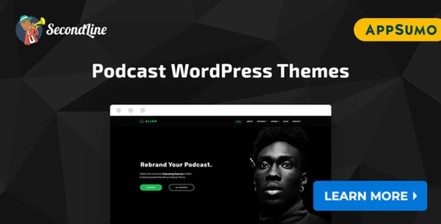 Second Line Pacote Themes WordPress podcast theme collection preview