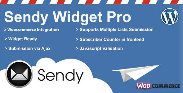 Sendy Widget Pro WordPress plugin interface showing email list signup form builder