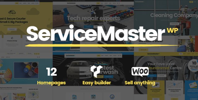 Service Master multi-concept WordPress theme demo for service businesses