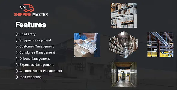 Shipping Master logistics management system dashboard with load tracking and Google Maps integration