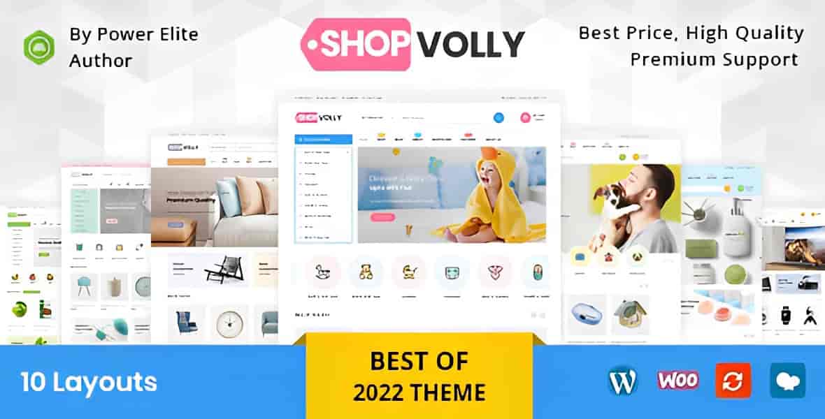 ShopVolly multipurpose WooCommerce WordPress theme storefront preview