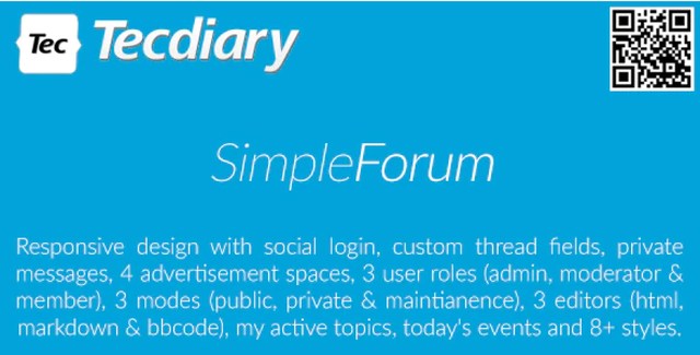 Simple Forum responsive WordPress forum plugin interface