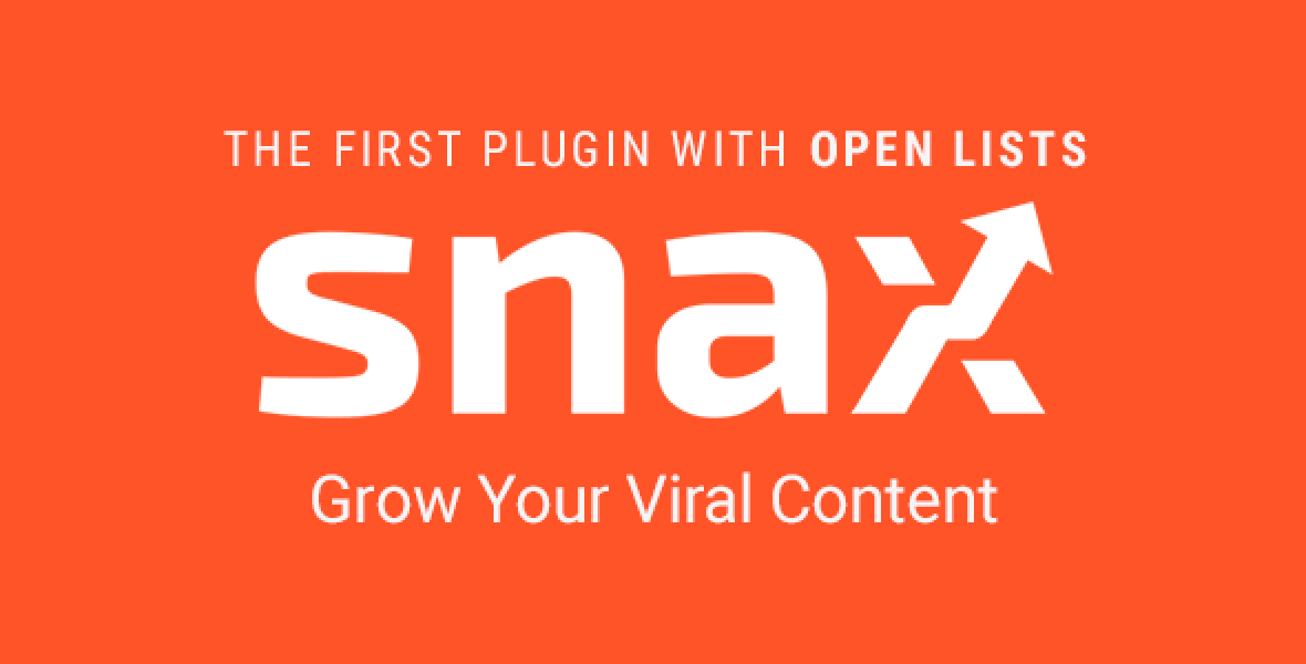 Snax viral content builder WordPress plugin interface showing user submission form