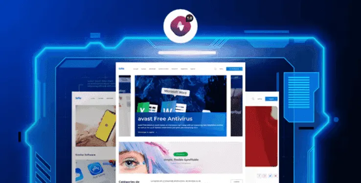 Softia PHP software download and blog script theme preview