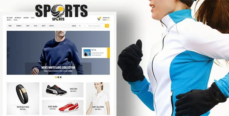 Sport WooCommerce WordPress theme preview for sports clubs and online sports stores