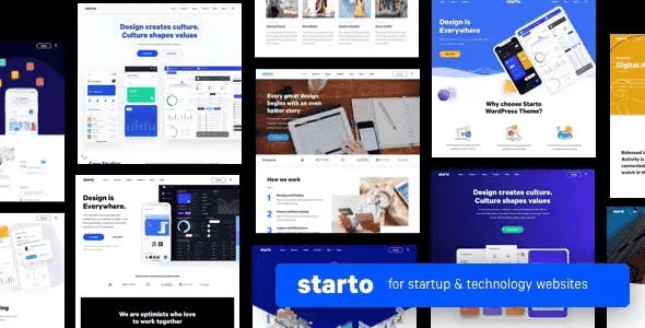 Starto startup HTML template with Elementor PRO design