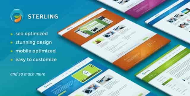 Sterling responsive WordPress theme for nonprofits and organizations with professional design and customization options