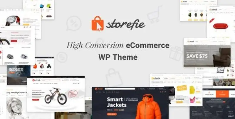 Storefie high conversion ecommerce WordPress theme demo preview