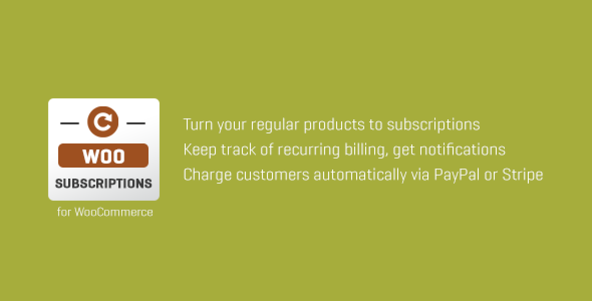 Subscriptio WooCommerce subscription plugin dashboard interface showing recurring billing configuration options