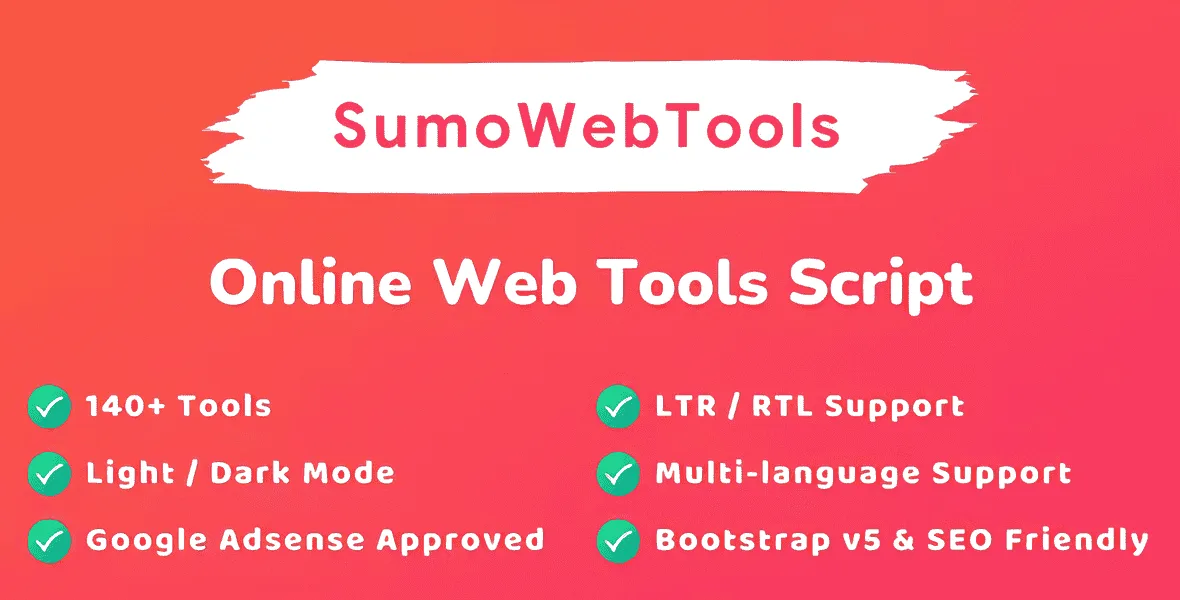 SumoWebTools PHP web tools script interface on desktop and mobile