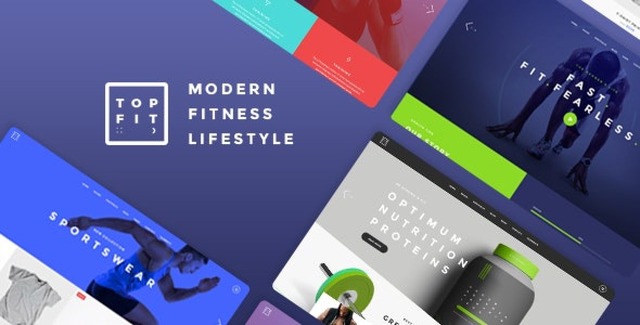 TopFit fitness and gym WordPress theme demo preview