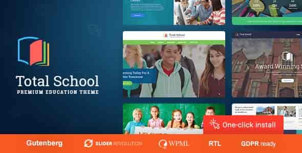 Total School WordPress education theme and LMS preview