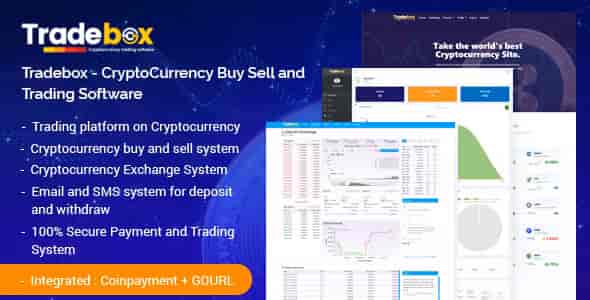 Tradebox cryptocurrency trading software PHP script dashboard interface