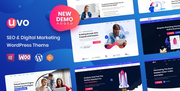 UVO SEO and digital marketing WordPress theme preview