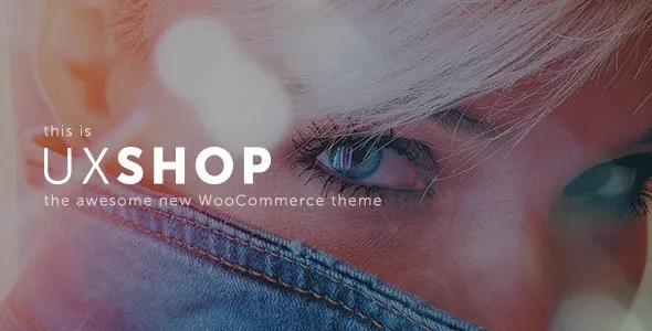 UX Shop responsive WooCommerce theme preview showing clean modern online store design