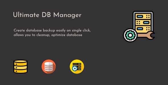 Ultimate DB Manager WordPress plugin interface for database backup and cleanup