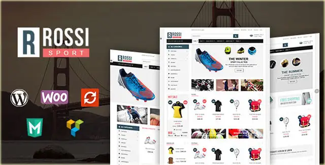 VG Rossi responsive WooCommerce WordPress theme demo for sports stores
