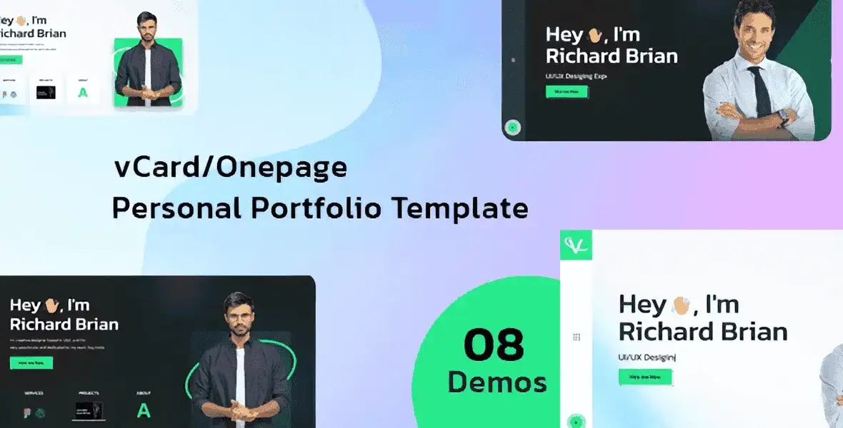 Ventix personal portfolio HTML template displaying responsive layout on desktop and mobile devices