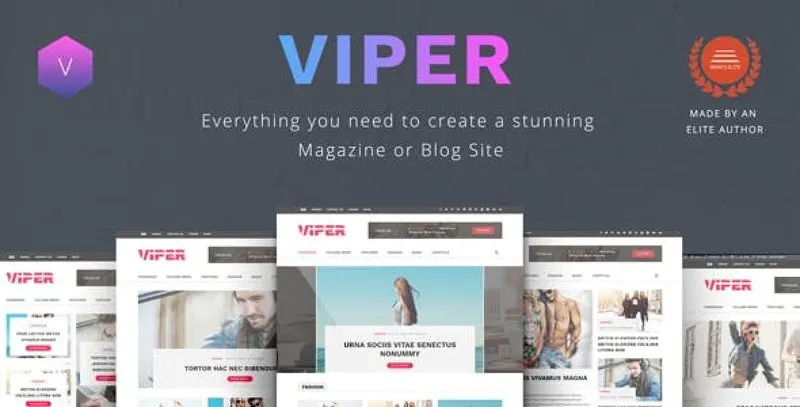 Viper WordPress news and magazine theme with Elementor Pro