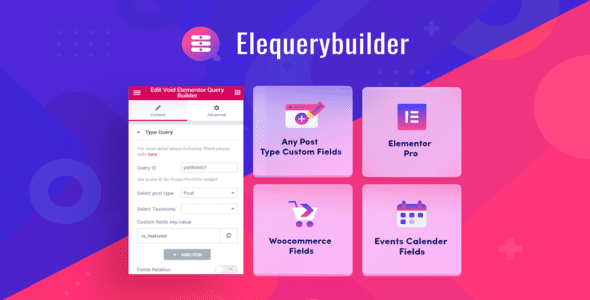 Void Elementor Query Builder WordPress plugin interface