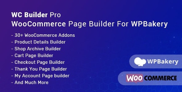 WC Builder Pro WPBakery WooCommerce page builder interface showing product layout options