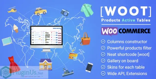 WOOT WooCommerce Products Tables plugin displaying responsive product tables on WordPress store