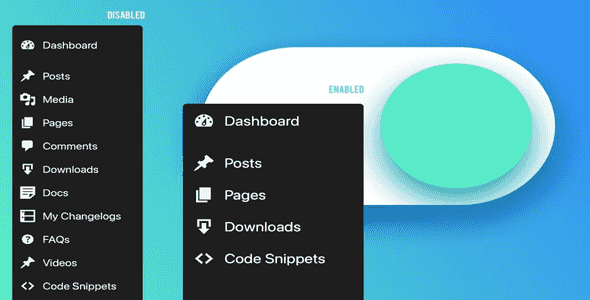 WP Admin Cleaner WordPress plugin dashboard interface
