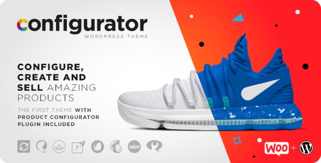 WP Configurator WooCommerce WordPress Theme interface preview