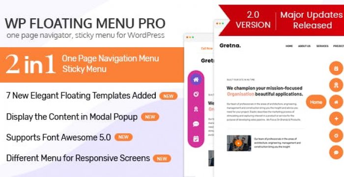 WP Floating Menu Pro sticky navigation menu plugin for WordPress