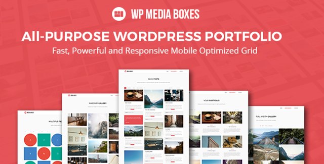 WordPress Media Boxes portfolio plugin responsive grid layout with filtering options