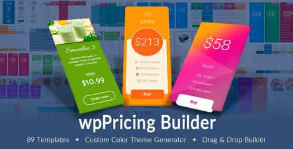 WP Pricing Table Builder responsive pricing plan layout on WordPress