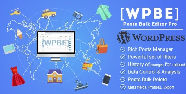 WordPress Posts Bulk Editor Professional plugin dashboard showing bulk editing interface
