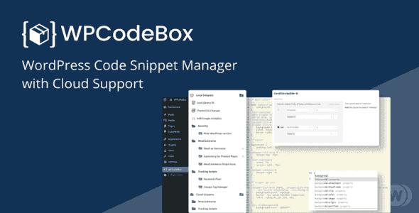 WPCodeBox WordPress code snippets plugin interface