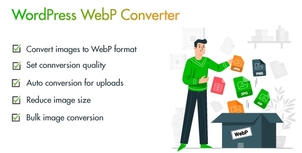 WebPio WordPress WebP converter plugin interface showing bulk image conversion options