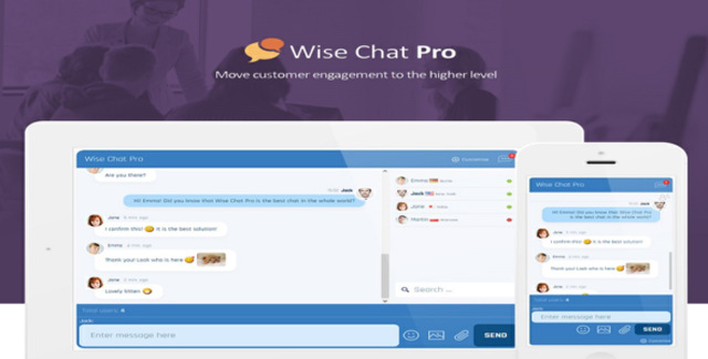 Wise Chat Pro WordPress chat plugin interface with multiple chat rooms