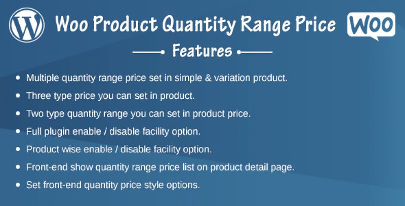 WooCommerce quantity range price plugin interface showing tiered pricing options
