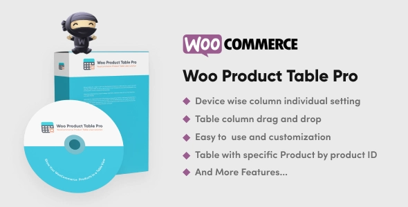 WooCommerce product table plugin displaying products in a responsive, searchable table view