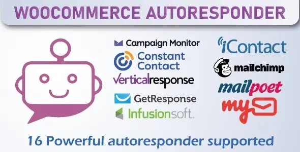 WooCommerce Autoresponder plugin interface showing email integration settings