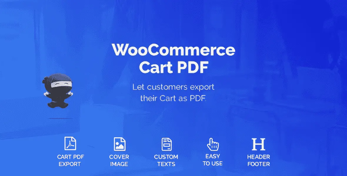 WooCommerce Cart PDF plugin interface showing cart export options