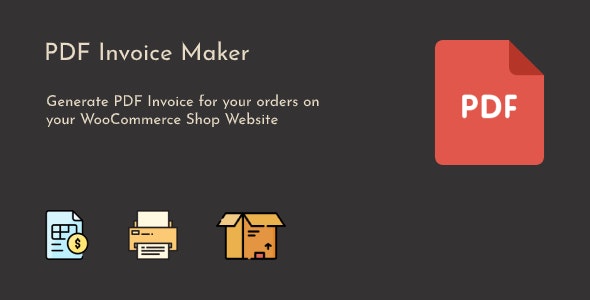 WooCommerce PDF Invoice Maker plugin interface showing invoice generation options