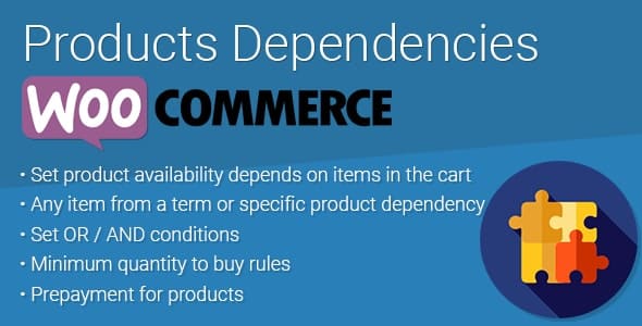 WooCommerce Products Dependencies plugin interface showing rule configuration