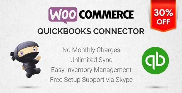 WooCommerce QuickBooks Connector plugin dashboard showing order synchronization